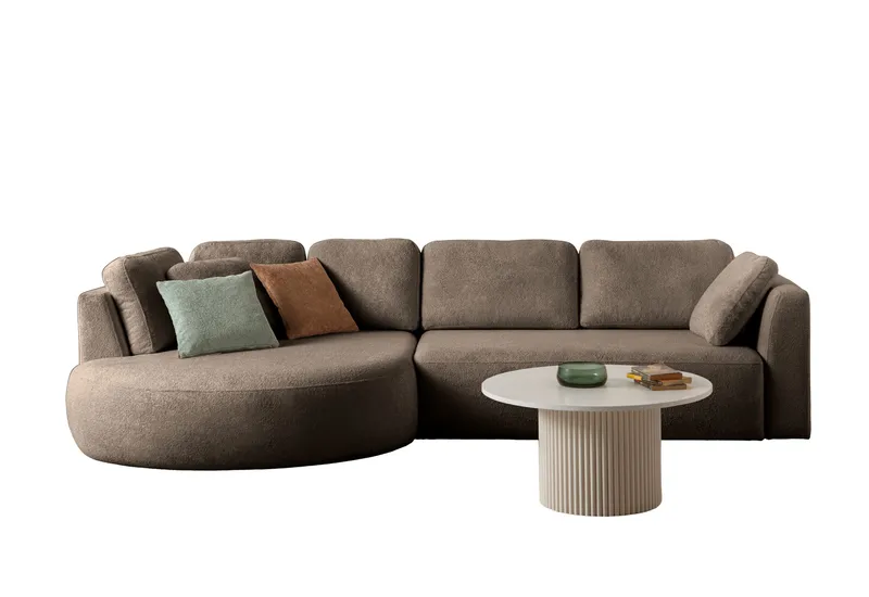 Hjørnesofa Atelier Del Sofa Venezia Venstre (310 x 75 x 105 cm) Mørk brun, Mørkebrun