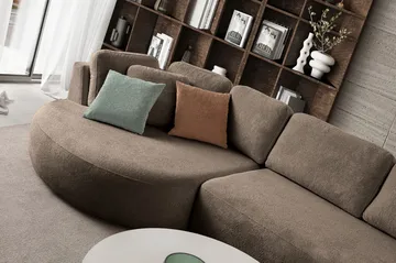 Hjørnesofa Atelier Del Sofa Venezia Venstre (310 x 75 x 105 cm) Mørk brun - Mørkebrun - Møbler - Sofaer - Hjørnesofaer