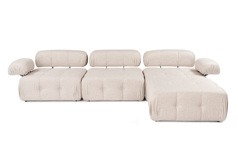 Hjørnesofa Belgin 3-sits - Lyse brun - Møbler - Sofaer - Sofaer med sjeselong - 4 seters sofa med divan