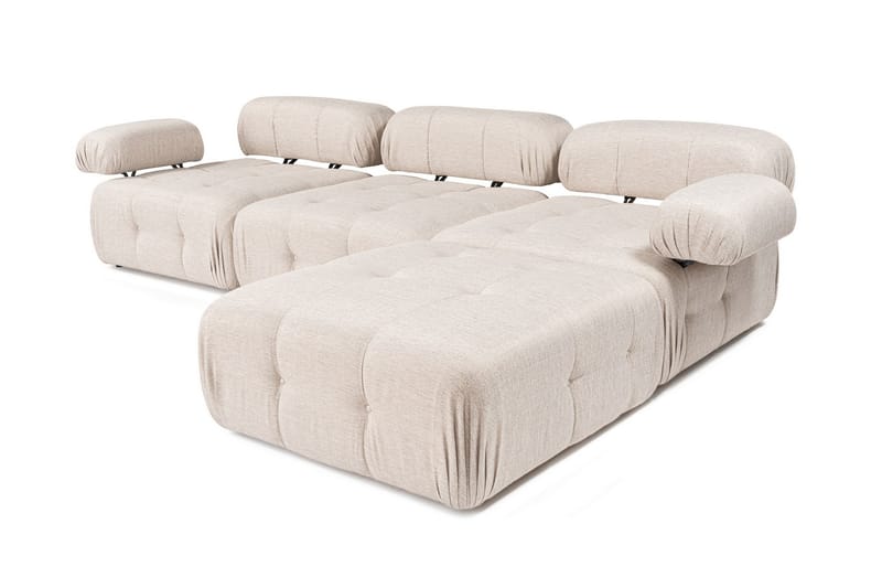 Hjørnesofa Belgin 3-sits - Lyse brun - Møbler - Sofaer - Sofaer med sjeselong - 4 seters sofa med divan