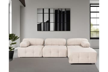 Hjørnesofa Belgin 3-sits - Lyse brun - Møbler - Sofaer - Sofaer med sjeselong - 4 seters sofa med divan