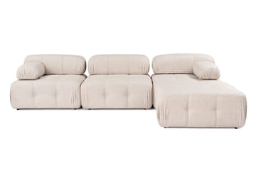Hjørnesofa Belgin 3-sits - Lyse brun - Møbler - Sofaer - Sofaer med sjeselong - 4 seters sofa med divan