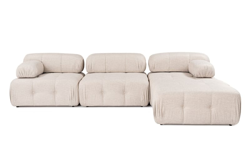 Hjørnesofa Belgin 3-sits - Lyse brun - Møbler - Sofaer - Sofaer med sjeselong - 4 seters sofa med divan
