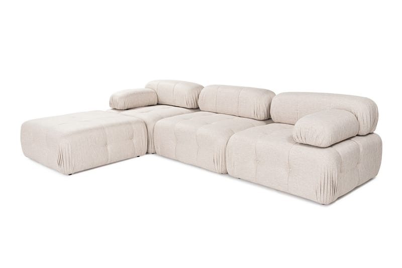 Hjørnesofa Belgin 3-sits - Lyse brun - Møbler - Sofaer - Sofaer med sjeselong - 4 seters sofa med divan