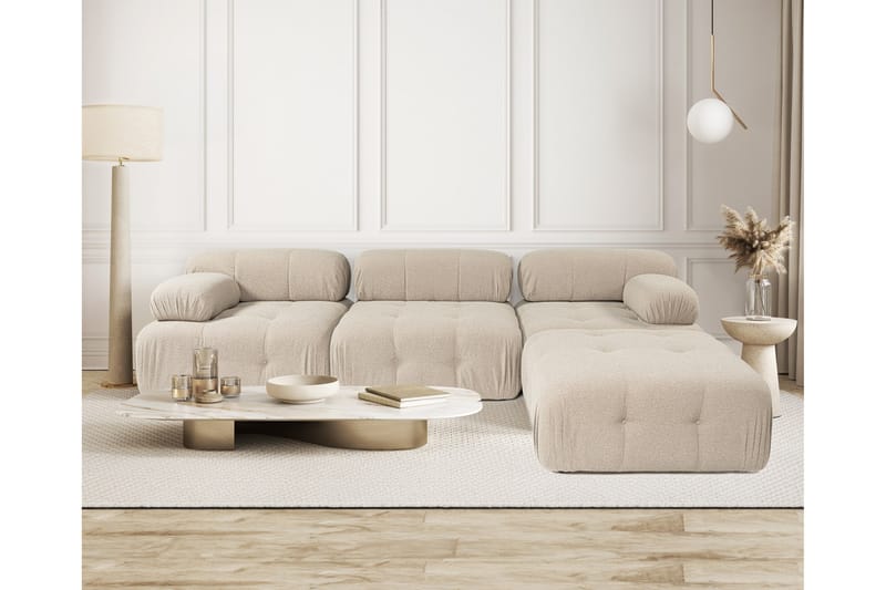 Hjørnesofa Belgin 3-sits - Peach - Møbler - Sofaer - Hjørnesofaer