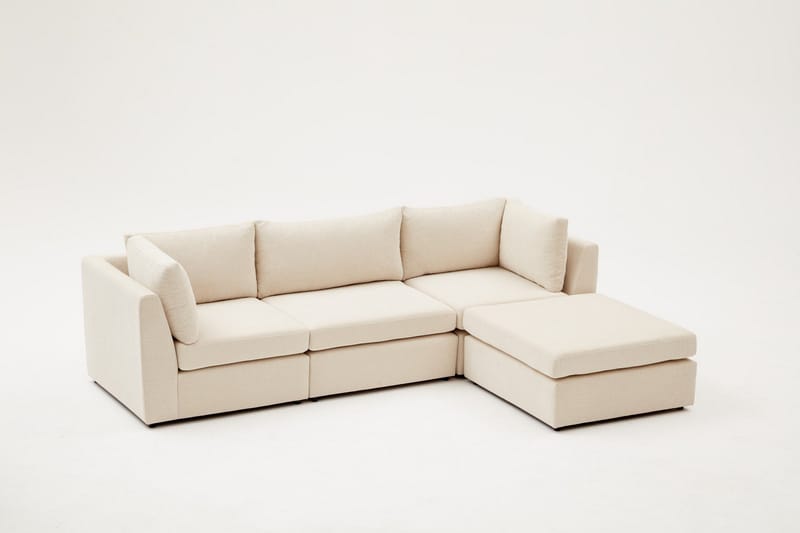 Hjørnesofa Bulmaca 3-sits - Beige - Hjørnesofaer