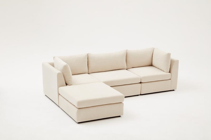 Hjørnesofa Bulmaca 3-sits - Beige - Hjørnesofaer