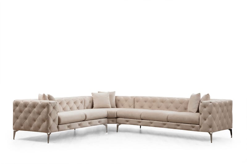 Hjørnesofa Canunda 6-seters - Beige - Hjørnesofaer