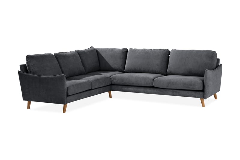 Hjørnesofa Colt Lyx Vendbar - Mørkegrå/Eik - Møbler - Sofaer - Hjørnesofaer