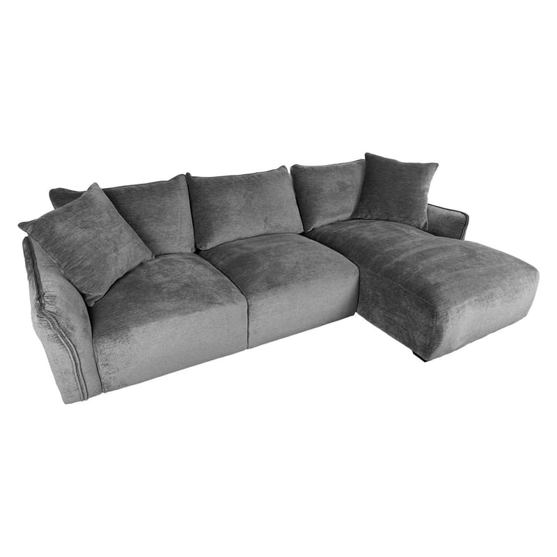 Hjørnesofa Denvi Høyre - Grå - Møbler - Sofaer - Hjørnesofaer - Hjørnesofa med divan