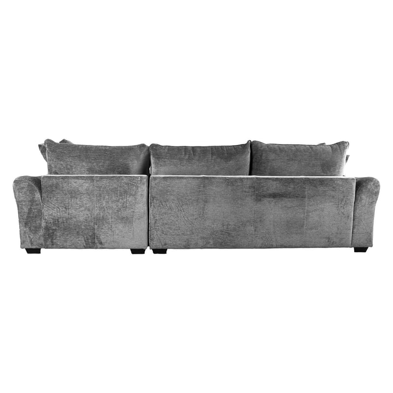 Hjørnesofa Denvi Høyre - Grå - Møbler - Sofaer - Hjørnesofaer - Hjørnesofa med divan