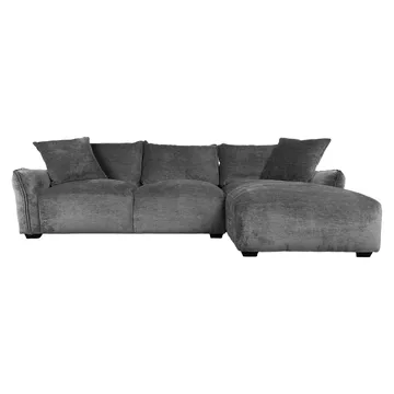 Hjørnesofa Denvi Høyre - Grå - Møbler - Sofaer - Hjørnesofaer - Hjørnesofa med divan