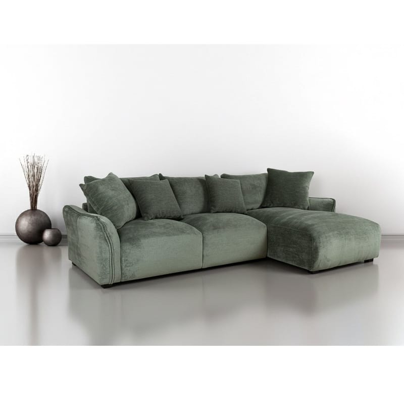 Hjørnesofa Denvi Høyre - mintgrønn - Møbler - Sofaer - Hjørnesofaer - Hjørnesofa med divan