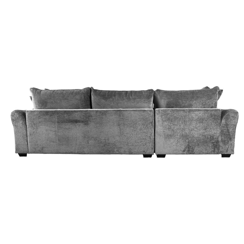 Hjørnesofa Denvi Venstre - Grå - Møbler - Sofaer - Hjørnesofaer - Hjørnesofa med divan