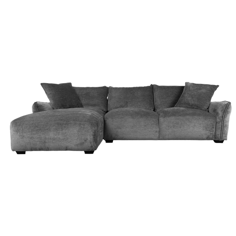 Hjørnesofa Denvi Venstre - Grå - Møbler - Sofaer - Hjørnesofaer - Hjørnesofa med divan