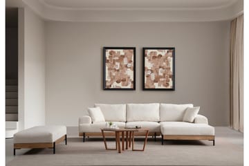 Hjørnesofa Eti 3-sits - Hvit - Møbler - Sofaer - Hjørnesofaer