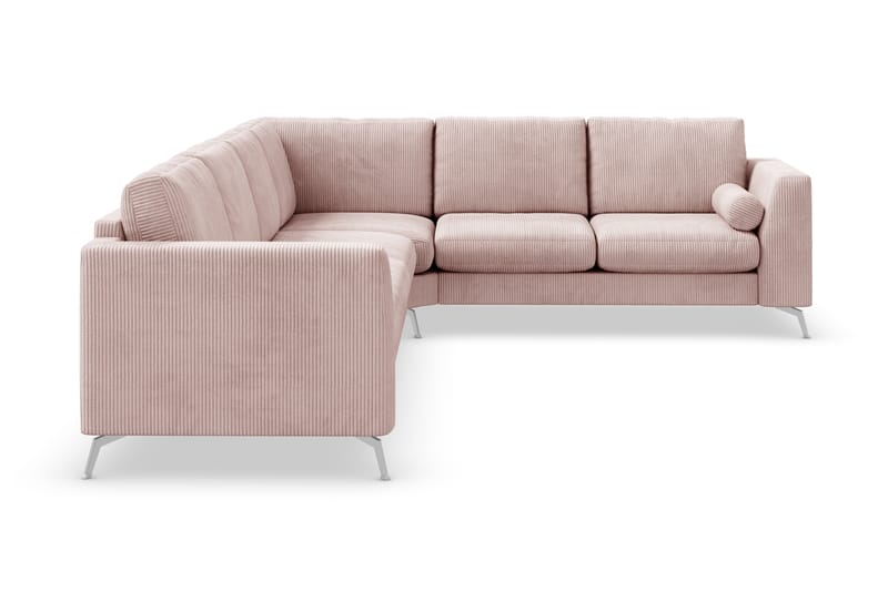 Hjørnesofa Friday Lyx Vendbar - Rosa/Krom - Hjørnesofaer