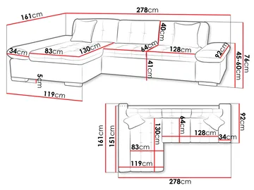 hjørnesofa Hjørnesofa MONTANA MM Lumo 65 Høyre - Møbler - Sofaer - Sofaer med sjeselong