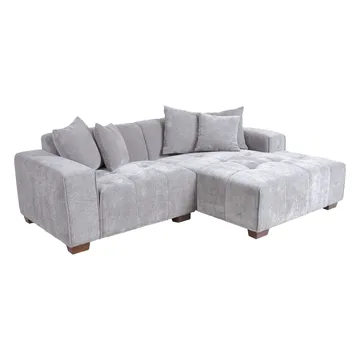 Hjørnesofa Hjelor Høyre - Lys grå - Møbler - Sofaer - Hjørnesofaer - Hjørnesofa med divan