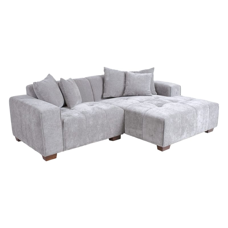 Hjørnesofa Hjelor Høyre - Lys grå - Møbler - Sofaer - Hjørnesofaer - Hjørnesofa med divan