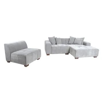 Hjørnesofa Hjelor Høyre - Lys grå - Møbler - Sofaer - Hjørnesofaer - Hjørnesofa med divan
