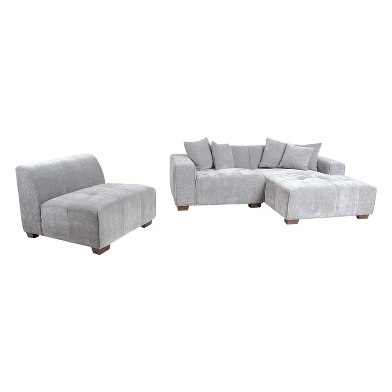 Hjørnesofa Hjelor Høyre - Lys grå - Møbler - Sofaer - Hjørnesofaer - Hjørnesofa med divan
