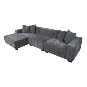 Hjørnesofa Hjelor Venstre - Grå - Møbler - Sofaer - Hjørnesofaer - Hjørnesofa med divan