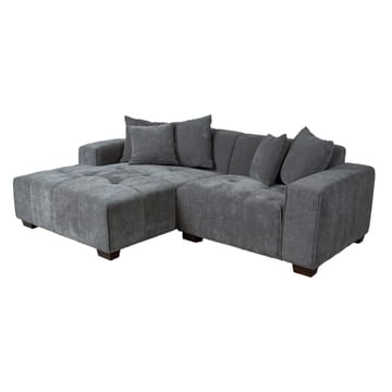 Hjørnesofa Hjelor Venstre - Grå - Møbler - Sofaer - Hjørnesofaer - Hjørnesofa med divan