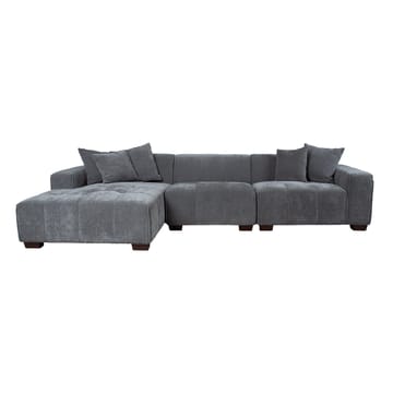 Hjørnesofa Hjelor Venstre - Grå - Møbler - Sofaer - Hjørnesofaer - Hjørnesofa med divan