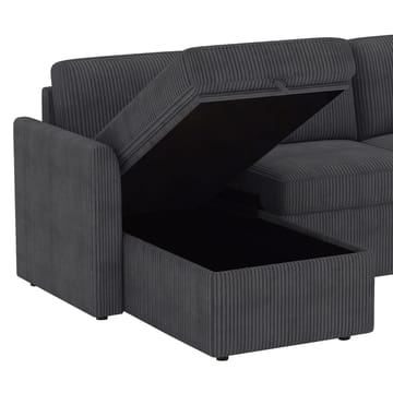 Hjørnesofa Loft24 Nordhus Antrasittgrå Kordfløyel - Antrasitt - Møbler - Sofaer - Hjørnesofaer - Hjørnesofa med divan