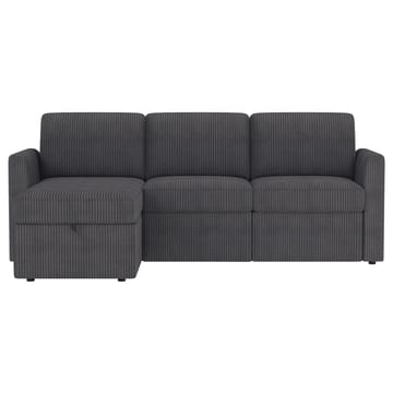 Hjørnesofa Loft24 Nordhus Antrasittgrå Kordfløyel - Antrasitt - Møbler - Sofaer - Hjørnesofaer - Hjørnesofa med divan