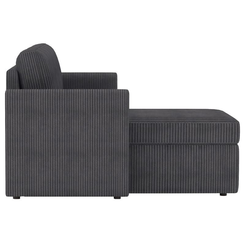 Hjørnesofa Loft24 Nordhus Antrasittgrå Kordfløyel - Antrasitt - Møbler - Sofaer - Hjørnesofaer - Hjørnesofa med divan