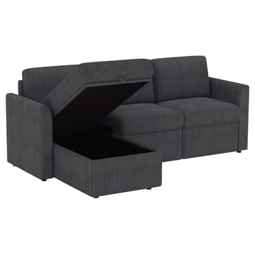 Hjørnesofa Loft24 Nordhus Antrasittgrå Kordfløyel - Antrasitt - Møbler - Sofaer - Hjørnesofaer - Hjørnesofa med divan