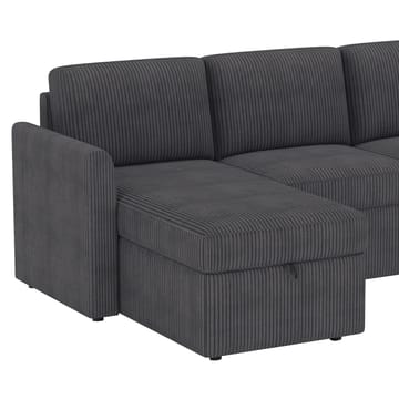 Hjørnesofa Loft24 Nordhus Antrasittgrå Kordfløyel - Antrasitt - Møbler - Sofaer - Hjørnesofaer - Hjørnesofa med divan