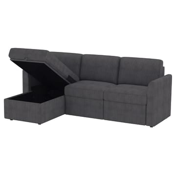Hjørnesofa Loft24 Nordhus Antrasittgrå Kordfløyel - Antrasitt - Møbler - Sofaer - Hjørnesofaer - Hjørnesofa med divan