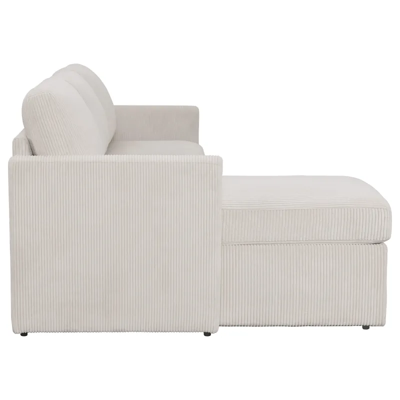 Hjørnesofa Loft24 Nordhus Krem Kordfløyel - Kremfarget - Møbler - Sofaer - Hjørnesofaer - Hjørnesofa med divan