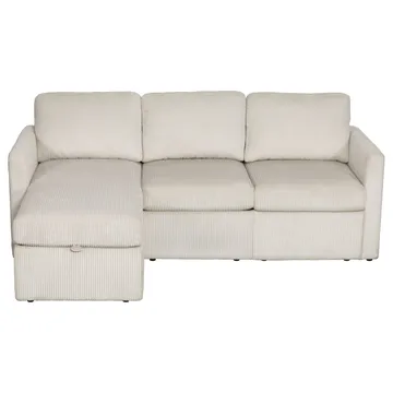 Hjørnesofa Loft24 Nordhus Krem Kordfløyel - Kremfarget - Møbler - Sofaer - Hjørnesofaer - Hjørnesofa med divan