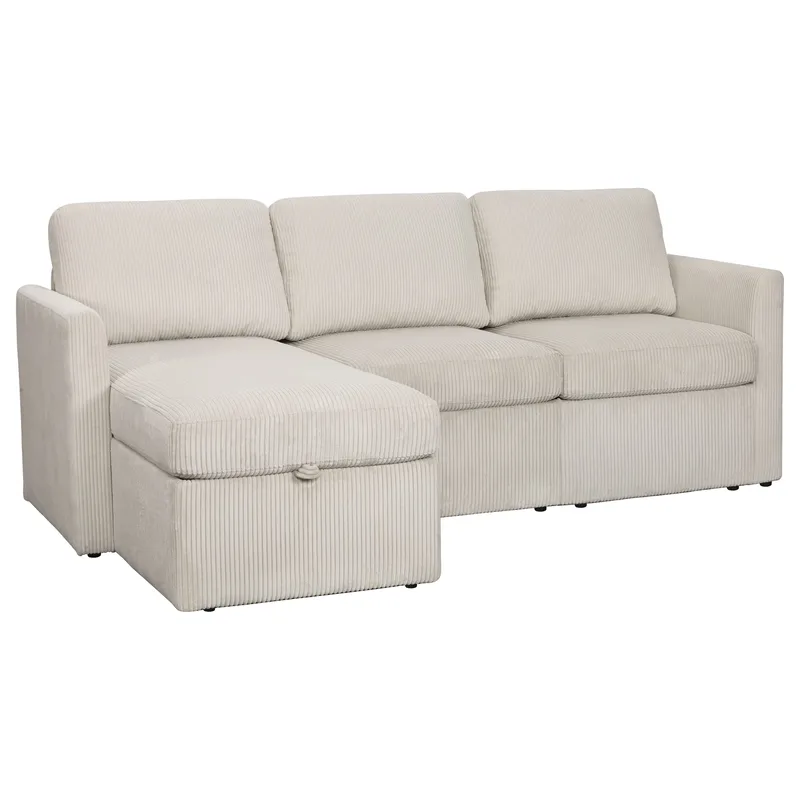 Hjørnesofa Loft24 Nordhus Krem Kordfløyel - Kremfarget - Møbler - Sofaer - Hjørnesofaer - Hjørnesofa med divan