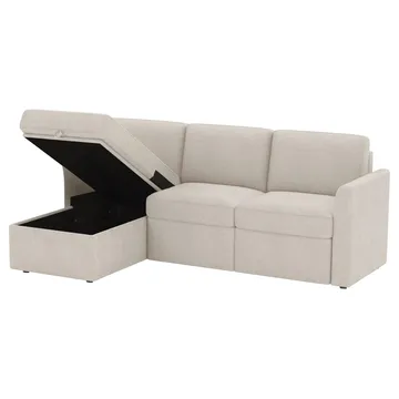 Hjørnesofa Loft24 Nordhus Krem Løkkestoff - Kremfarget - Møbler - Sofaer - Hjørnesofaer - Hjørnesofa med divan