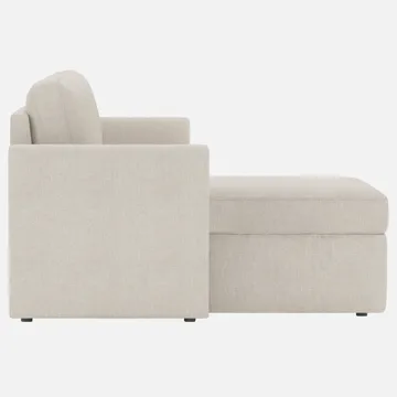Hjørnesofa Loft24 Nordhus Krem Løkkestoff - Kremfarget - Møbler - Sofaer - Hjørnesofaer - Hjørnesofa med divan