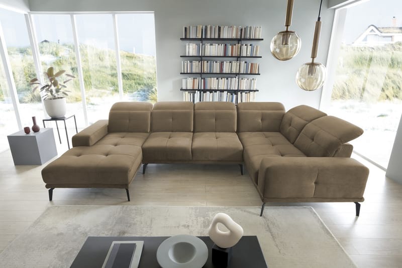 Hjørnesofa m. Divan Hagami - Beige - Hjørnesofa med divan - Hjørnesofaer