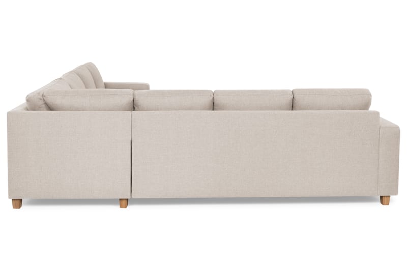 Crazy 6-seters Venstrevendt U-formet Large Hjørnesofa med Divan i Stoff - Beige - Møbler - Sofaer - Hjørnesofaer - Hjørnesofa med divan