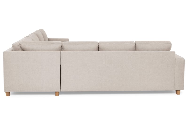 Crazy 6-seters Venstrevendt U-formet Large Hjørnesofa med Divan i Stoff - Beige - Møbler - Sofaer - Hjørnesofaer
