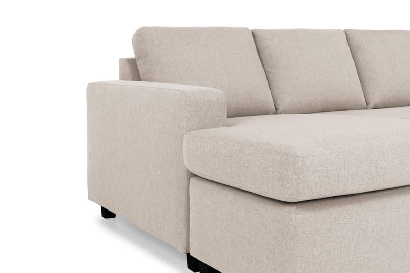 Crazy 6-seters Venstrevendt U-formet Large Hjørnesofa med Divan i Stoff - Beige - Møbler - Sofaer - Hjørnesofaer - Hjørnesofa med divan