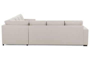 Crazy 6-seters Venstrevendt U-formet Large Hjørnesofa med Divan i Stoff - Beige - Møbler - Sofaer - Hjørnesofaer