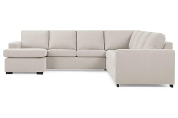 Crazy 6-seters Venstrevendt U-formet Large Hjørnesofa med Divan i Stoff - Beige - Møbler - Sofaer - Hjørnesofaer