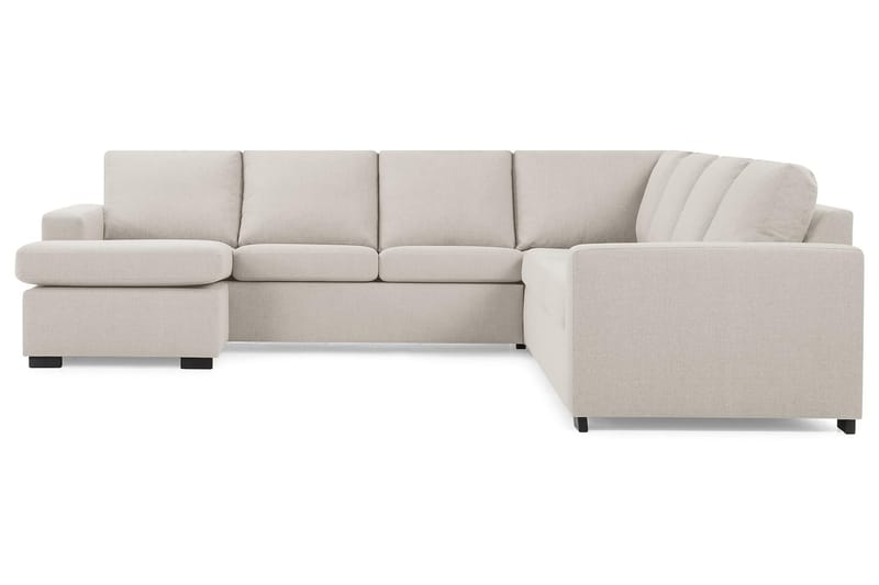 Crazy 6-seters Venstrevendt U-formet Large Hjørnesofa med Divan i Stoff - Beige - Møbler - Sofaer - Hjørnesofaer
