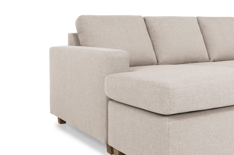 Crazy 6-seters Venstrevendt U-formet Large Hjørnesofa med Divan i Stoff - Beige - Møbler - Sofaer - Hjørnesofaer - Hjørnesofa med divan