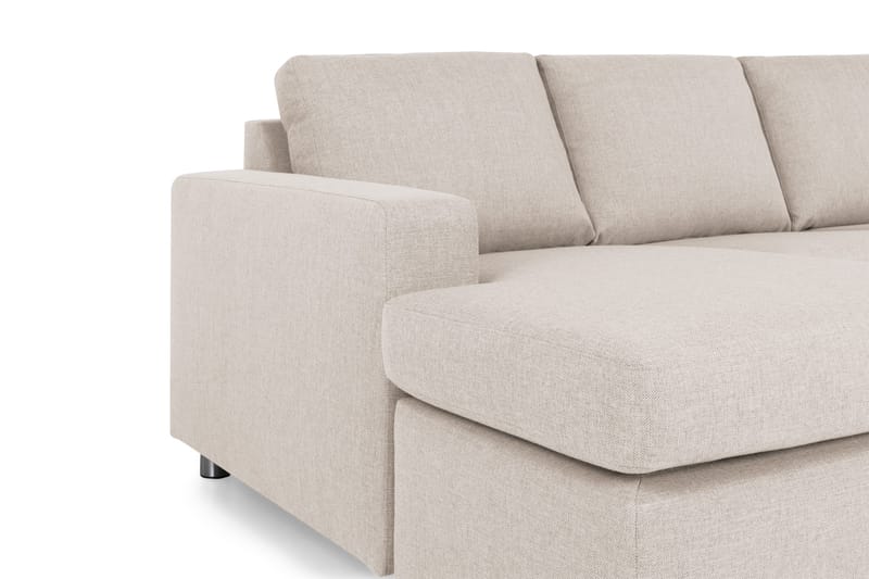 Crazy 6-seters Venstrevendt U-formet Large Hjørnesofa med Divan i Stoff - Beige - Møbler - Sofaer - Hjørnesofaer