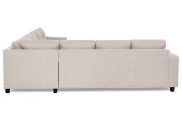 Crazy 6-seters Venstrevendt U-formet Large Hjørnesofa med Divan i Stoff - Beige - Møbler - Sofaer - Hjørnesofaer - Hjørnesofa med divan